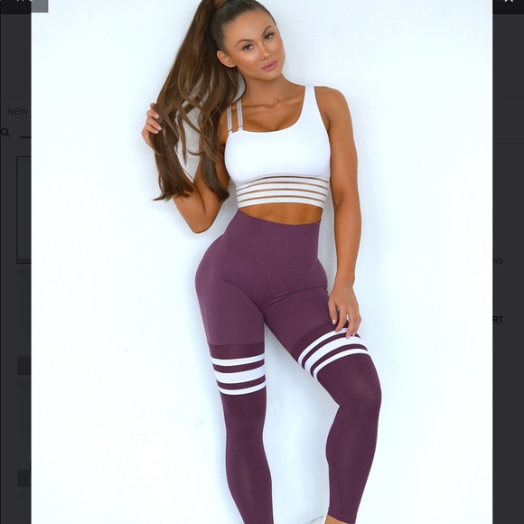 Bombshell Sportswear Pants - Bombshell thigh high leggings size medium plum